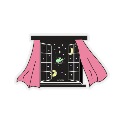 outer space window sticker