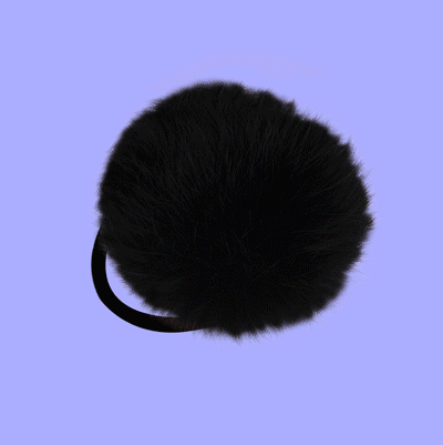 FAUX Rabbit fur ball hairband