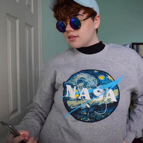 USED - NASA Tumblr aesthetic ART jumper