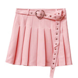 Kawaii Goth-heart belt skirt