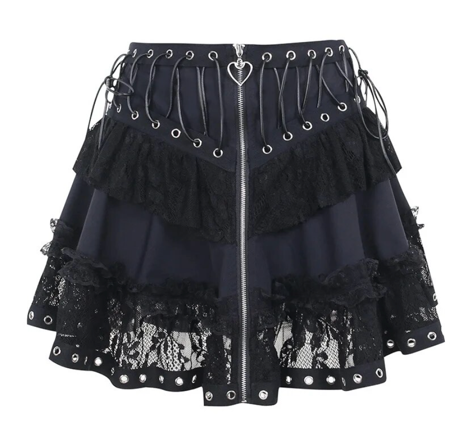 Goth Heart Lace skirt