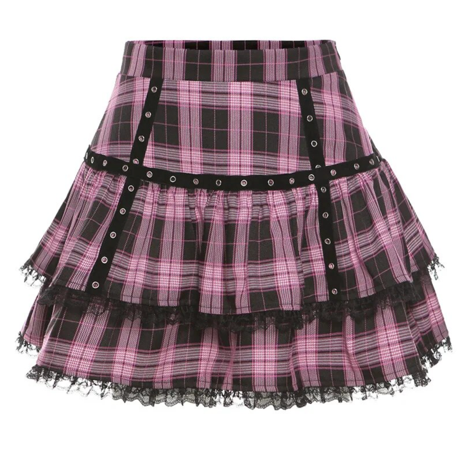 Fairy Soft Grunge Plaid skirt