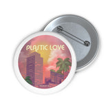 80s Japanese City Pop Aesthetic - Plastic Love Pin Button