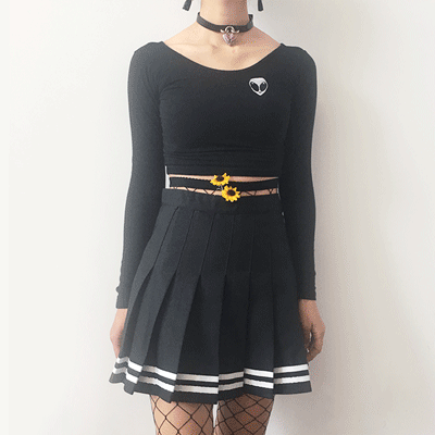 TWO MOODS COLLECTION-BLACK PINK TOP