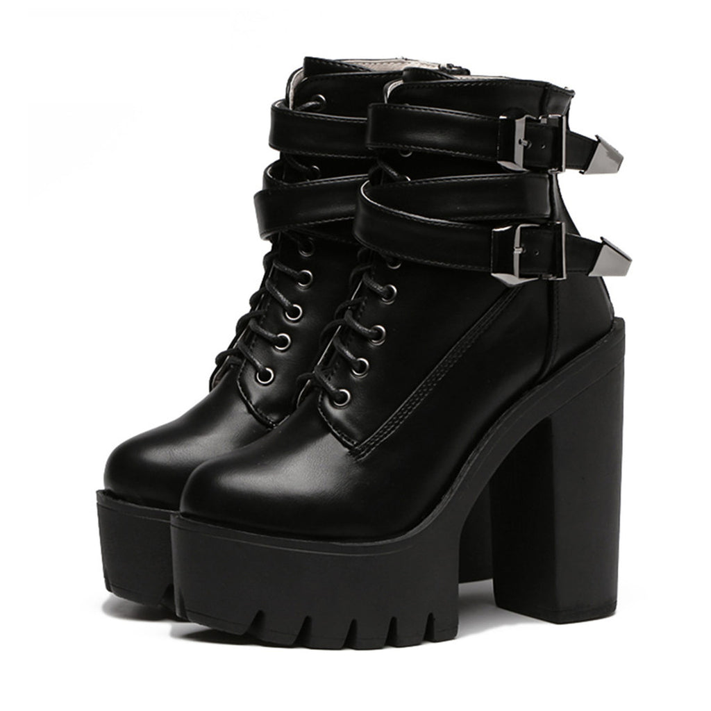 BUCKLE HIGH TOP BOOTS