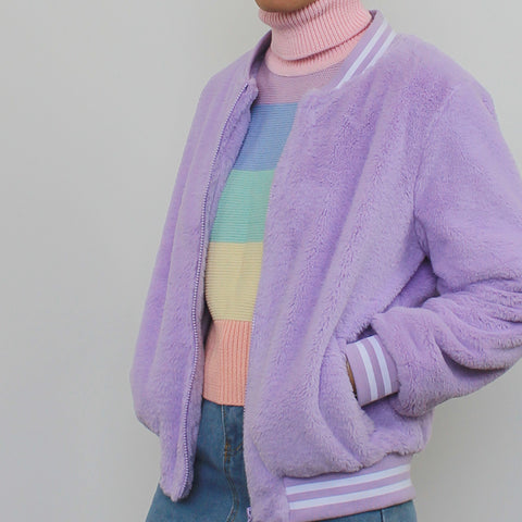 KOKO FLUFFY LAVENDER JACKET
