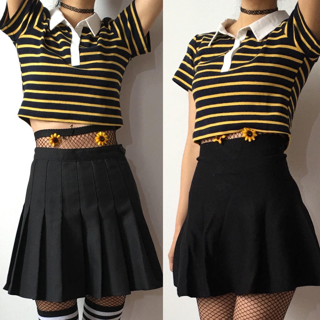 2018 NEW BEE HAPPY COLLECTION-stripe Crop Top -HIGH QUALITY COMBED COTTON