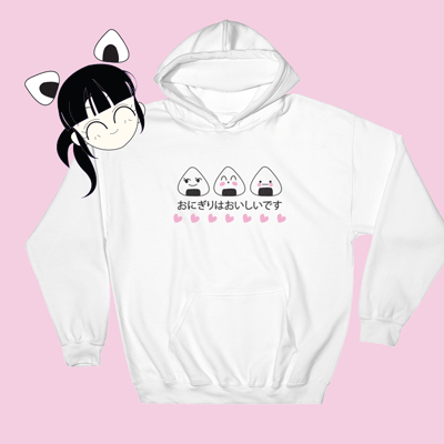 KOKO ONIGIRI TRIO- KAWAII GRUNGE TUMBLR - HOODIE / JUMPER UNISEX