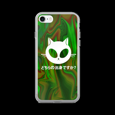 BLACK FRIDAY-ALIEN KOKO NEKO "WHERE ARE YOU FROM?" iPhone case (5, 5s, 6, 6plus, 7, 7Plus)