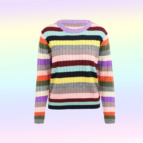 RAINBOW STRIPED SWEATER