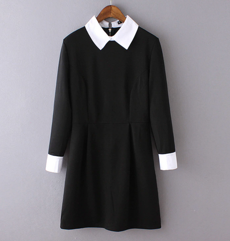 WEDNESDAY ADDAMS long sleeve dress