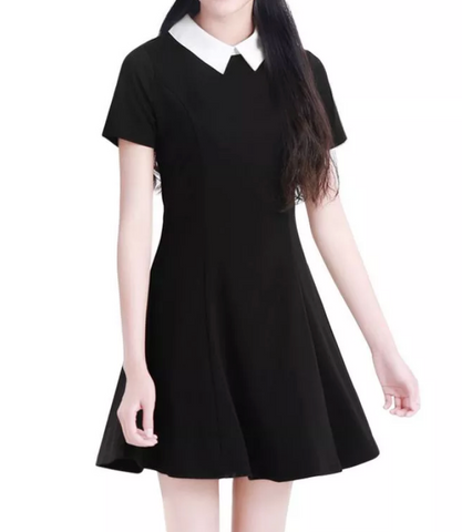 WEDNESDAY ADDAMS SHORT SLEEVE DRESS