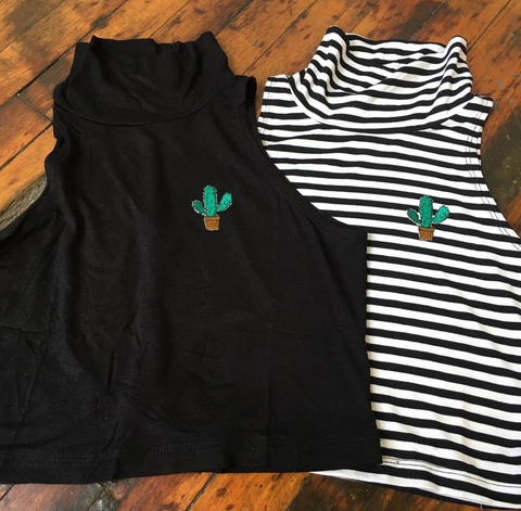 SEPTEMBER PROMOTION- KOKO CACTUS Turtleneck Crop Top SET ( TWO TOPS)