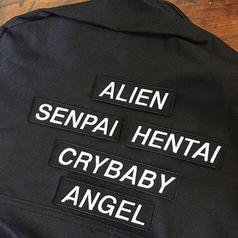 TUMBLR CRYBABY SATAN ALIEN ANGEL PATCH - BLACK