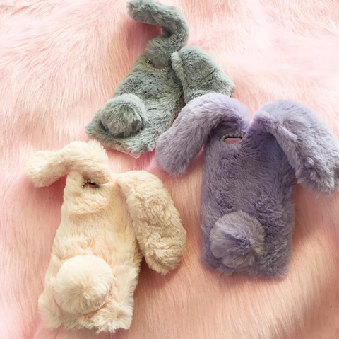 SAMPLE SALE - BUNNY FAUX FUR IPHONE CASE