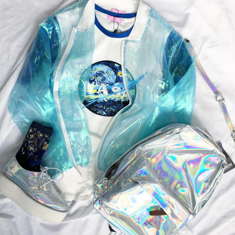 KOKO BLUE Holo Sheer Iridescent Jacket