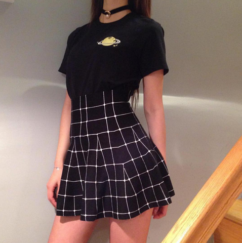 SOFT GRUNGE-SATURN TOP & SKIRT set