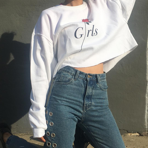GIRLS POWER - NEW girls jumper crop top