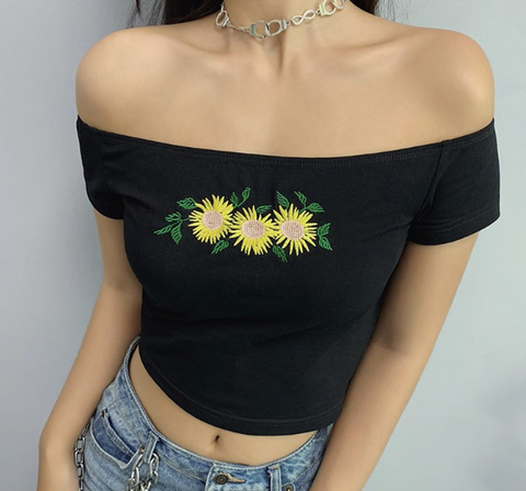 FLOWER CHILD- CROP TOP