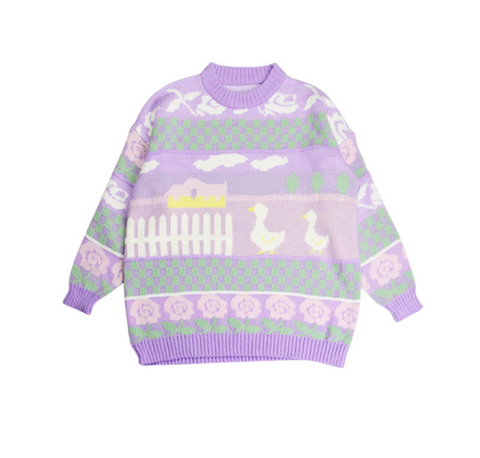 PASTEL KAWAII DUCKY SWEATER