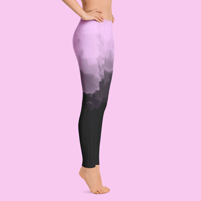 TWO MOODS BLACK PINK PRINT -TUMBLR AESTHETIC SOFT GRUNGE LEGGINGS ( MADE IN USA)