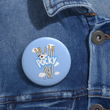 MILK POCKY BLUE Pin Buttons