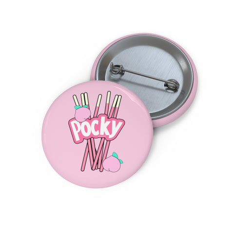 PEACHY POCKY Pin Buttons