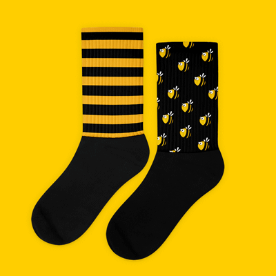 KOKO - BEE HAPPY SOCKS (MADE IN USA- SWEATSHOP FREE)