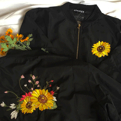 SOFT GRUNGE- SUNFLOWER- bomber jacket