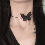GOTH Butterfly Lace Choker