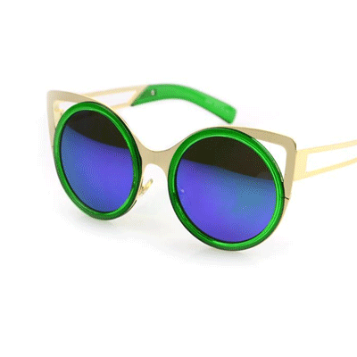 CAT EYES METAL FRAME SHADES