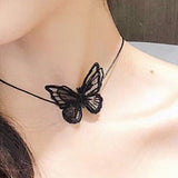 GOTH Butterfly Lace Choker