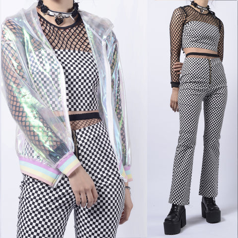 90S KIDS- CHECKER TOP + TROUSERS SET