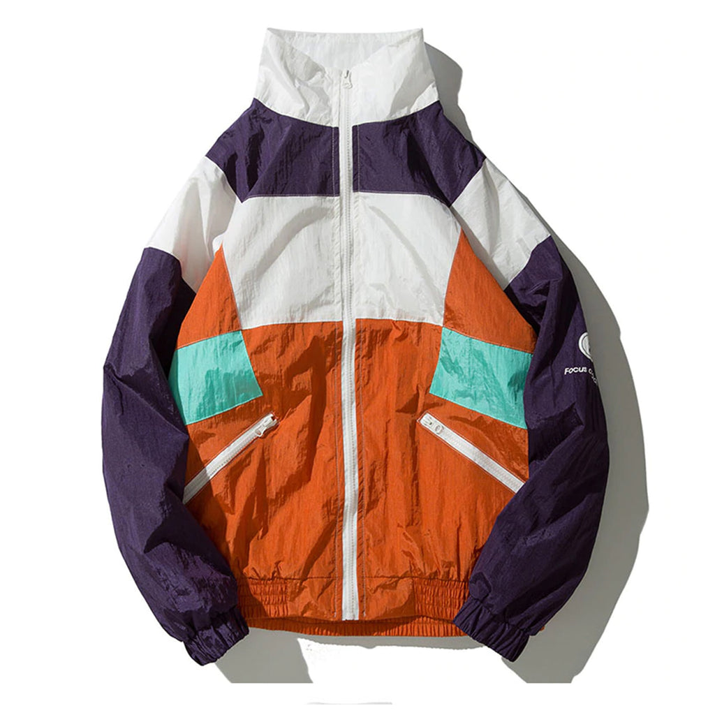 2019 NEW COLOR BLOCK UNISEX VINTAGE 90S JACKET