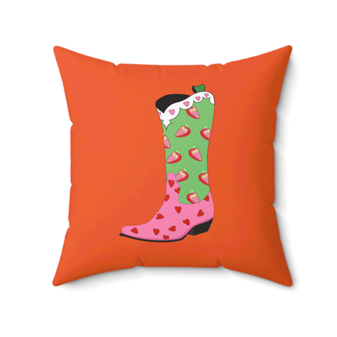 Cow Girl Boots Pillow