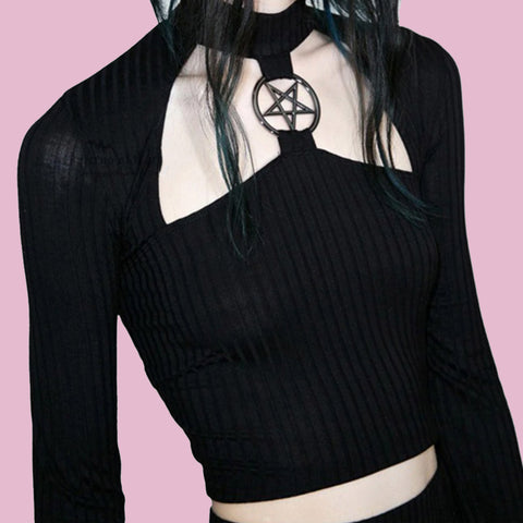 STAR GOTH CROP TOP
