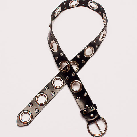 90S BAE  EYELET BUCKLE RING BELT