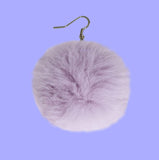 FAUX Rabbit fur ball earrings DIY