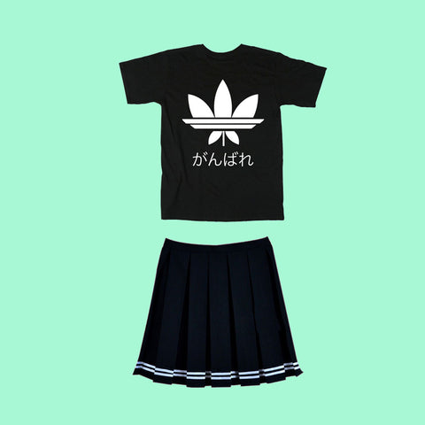 GANBARE  TOP AND SKIRT set