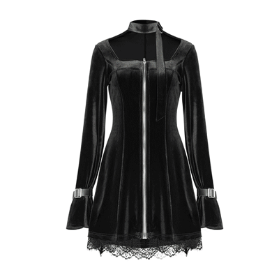 2020 NEW Velvet Choker goth dress