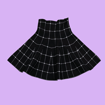 FLASH EVENT 24 HOURS DEAL - GRID High Waisted Skirt