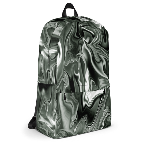 BLACK HOLO MARBLE TUMBLR SOFT GRUNGE BACKPACK - SWEATSHOP-FREE MADE IN USA
