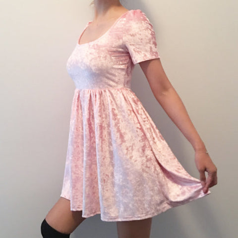 PINK KAWAII VELVET DRESS