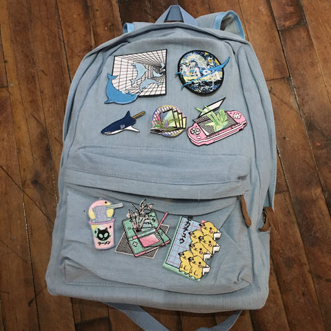 ART VAPORWAVE koko canvas denim backpack