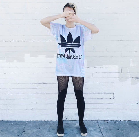 TUMBLR HOLOGRPAHIC AESTHETIC UNISEX TEE