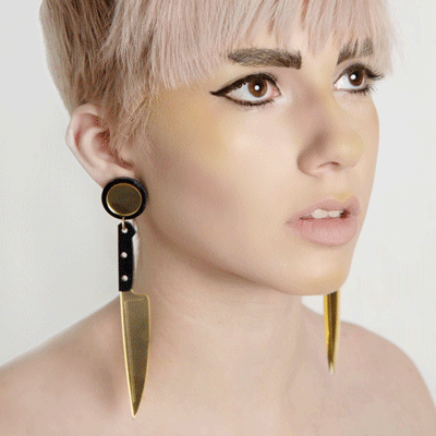 Knife earrings