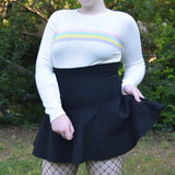 High Waisted Black Skirt (S TO XL SIZE AVAILABLE)