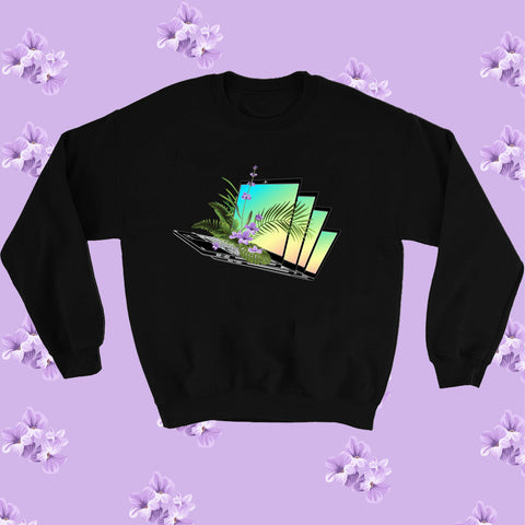 NEW  -REPEATING LAPTOP LAVENDER tumblr aesthetic ART jumper