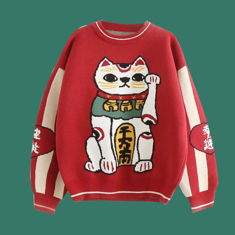 lucky cat sweater