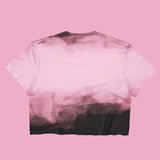 TWO MOODS COLLECTION- PINK BLACK CROP TOP -MADE IN USA (SWEATSHOP-FREE)